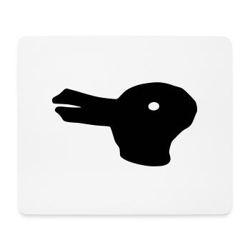 Duck-Rabbit - Tapis de souris (format paysage) - blanc - Devant