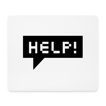 help bubble (b, 1c) - Mousepad (Querformat) - Weiß - Vorne