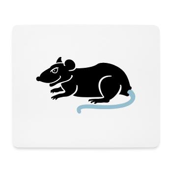 Ratte / rat (2c) - Mousepad (Querformat) - Weiß - Vorne