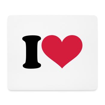 I - love - Mouse Pad (horizontal) - white - Front