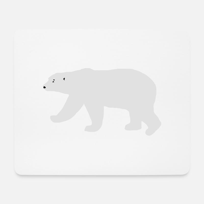 Eisbär - Mousepad (Querformat) - Weiß