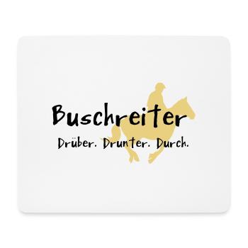 Buschreiter - Mousepad (Querformat) - Weiß - Vorne