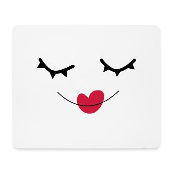 sourire - Tapis de souris (format paysage) - blanc - Devant
