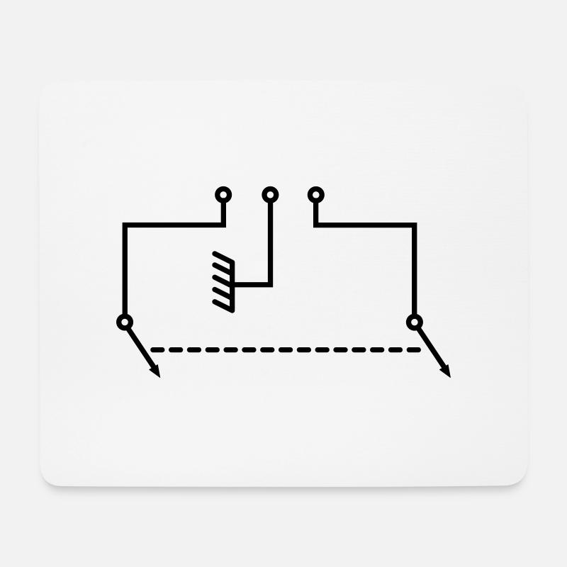 Schaltkreis - Mousepad (Querformat) - Weiß