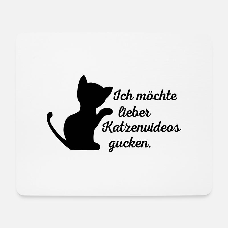 Katze - Mousepad (Querformat) - Weiß