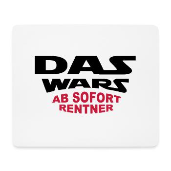 Das Wars - Rentner - Mousepad (Querformat) - Weiß - Vorne