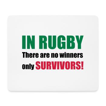 rugby - Mousepad (Querformat) - Weiß - Vorne