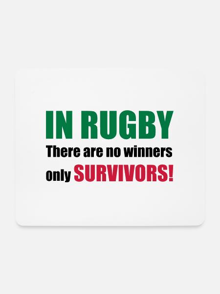 rugby - Mouse Pad (horizontal) - white