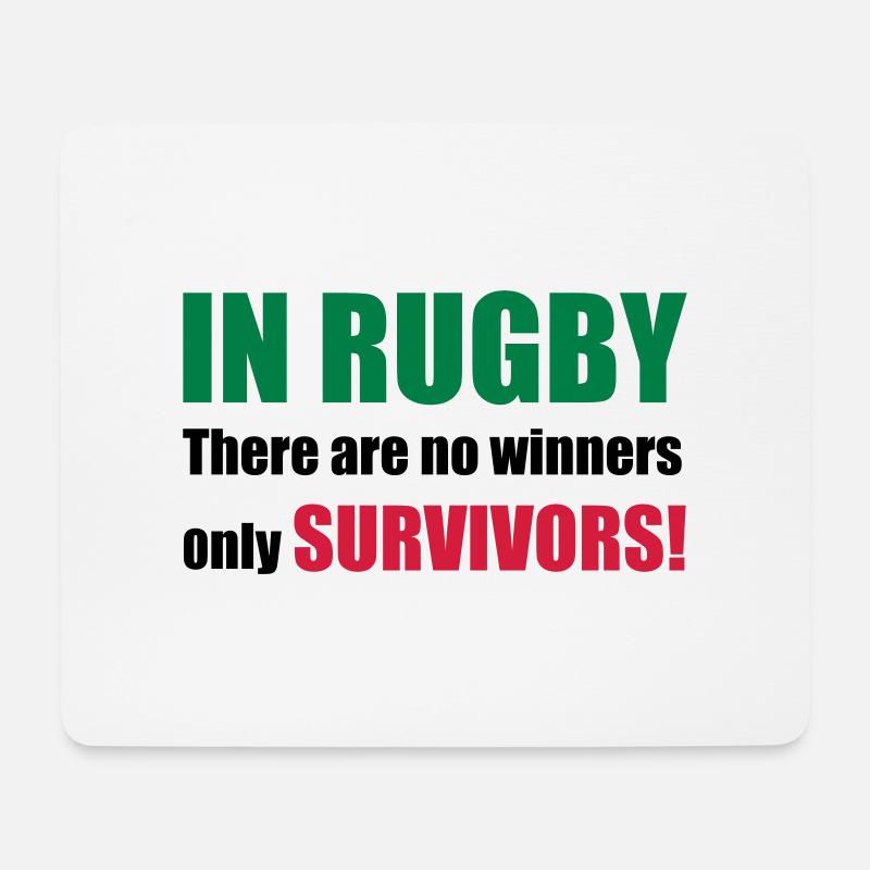 rugby - Mouse Pad (horizontal) - white