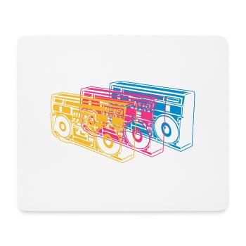 radio portable - Tapis de souris (format paysage) - blanc - Devant