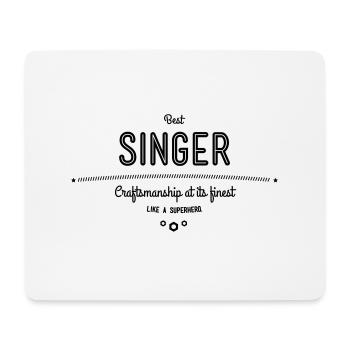 Bester Sänger - Handwerkskunst vom Feinsten - Mousepad (Querformat) - Weiß - Vorne