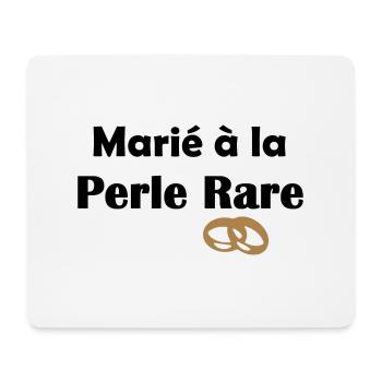 Marié à la Perle rare Mariage - Tapis de souris (format paysage) - blanc - Devant