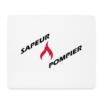 sapeur-pompier - Tapis de souris (format paysage) - blanc - Devant
