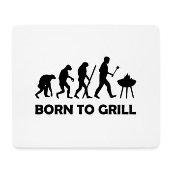 born to grill - Tapis de souris (format paysage) - blanc - Devant
