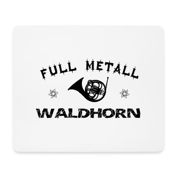Volksmusik fm Waldhorn - Mousepad (Querformat) - Weiß - Vorne