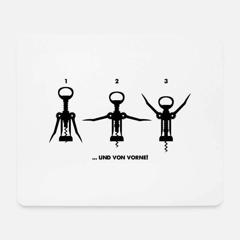 Wein-Workout - Mousepad (Querformat) - Weiß