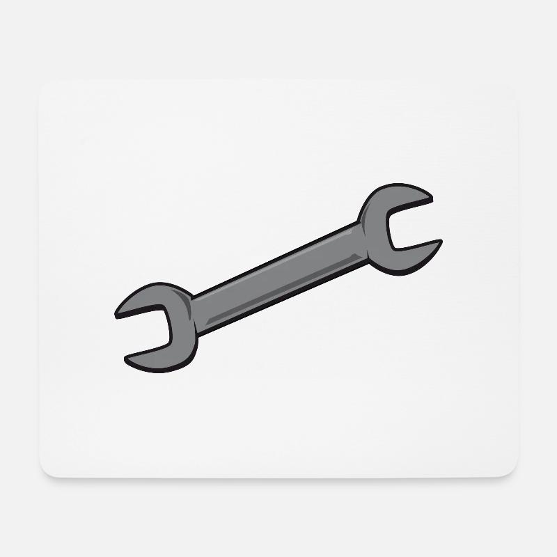 wrench - Mousepad (Querformat) - Weiß