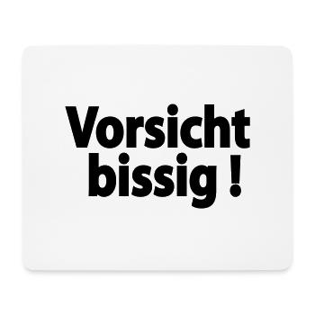 vorsicht_bissig - Mousepad (Querformat) - Weiß - Vorne