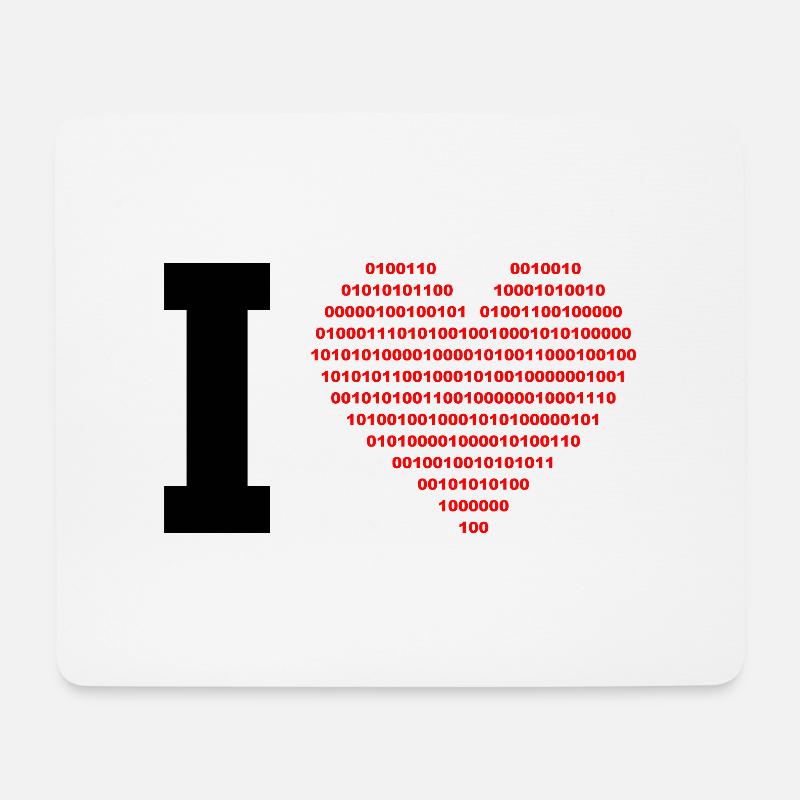 I love digital - Mousepad (Querformat) - Weiß
