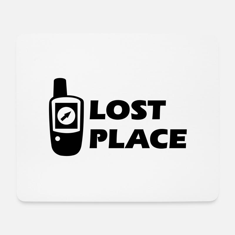 Geocaching GPS Lost Place Cache - Mousepad (Querformat) - Weiß