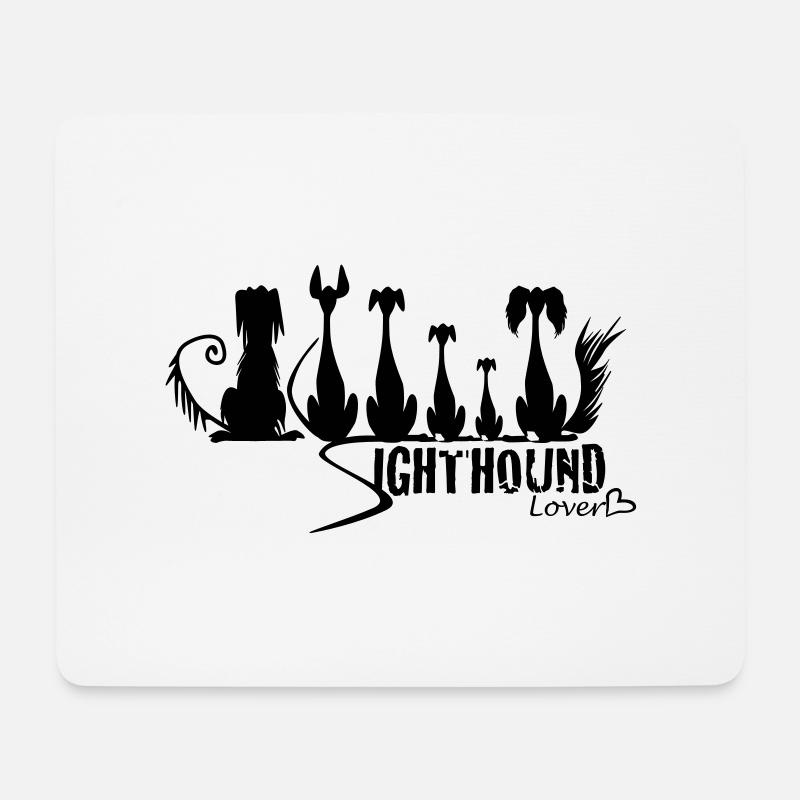 sighthound_lover - Mousepad (Querformat) - Weiß