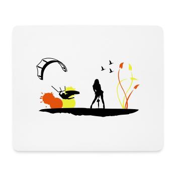 Kitesurfen - Mousepad (Querformat) - Weiß - Vorne