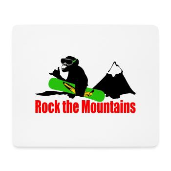 rock the mountains - Mousepad (Querformat) - Weiß - Vorne