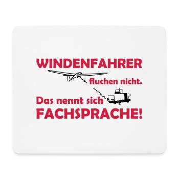 windenfahrer fluchen nicht segelflieger - Mousepad (Querformat) - Weiß - Vorne