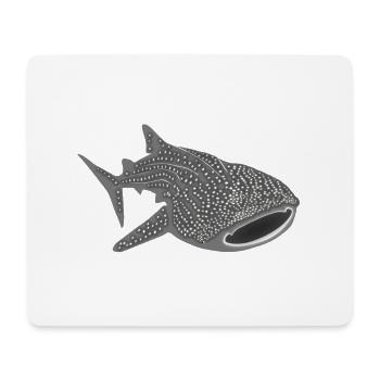 walhai wal hai fisch whale shark taucher tauchen - Mousepad (Querformat) - Weiß - Vorne