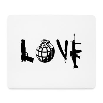 AMOUR - Tapis de souris (format paysage) - blanc - Devant