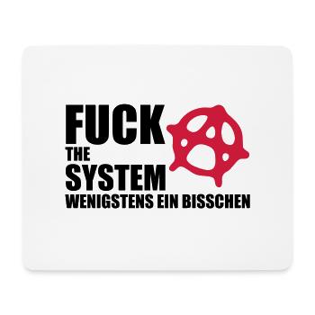 fuck_the_system_2 - Mousepad (Querformat) - Weiß - Vorne