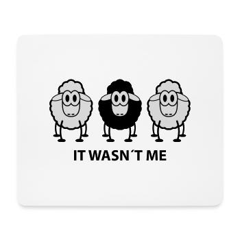 sheeps_it_wasnt_me_f2 - Mousepad (Querformat) - Weiß - Vorne