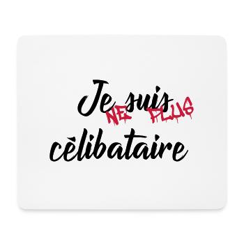 celibataire - Tapis de souris (format paysage) - blanc - Devant