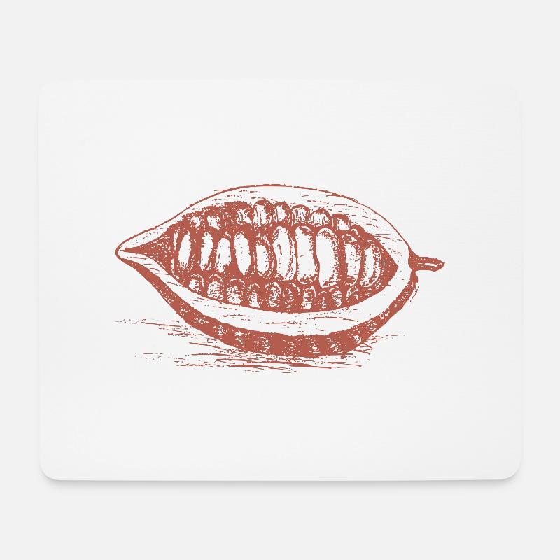 Kakao bean - Mousepad (Querformat) - Weiß