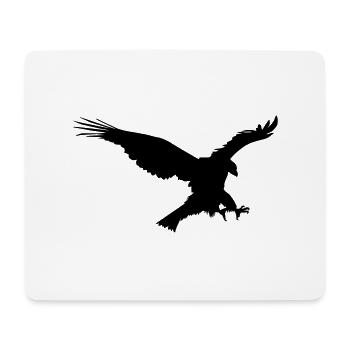 Adler anflug - Mousepad (Querformat) - Weiß - Vorne