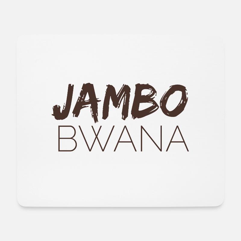 Jambo Bwana - We love Kenya - Mousepad (Querformat) - Weiß