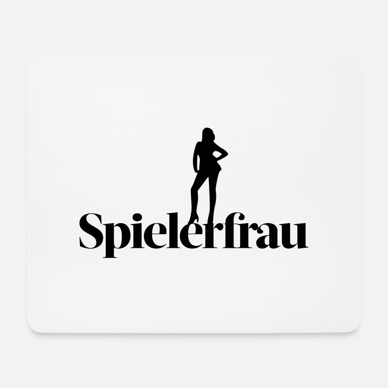 Spielerfrau Fußball - Mousepad (Querformat) - Weiß