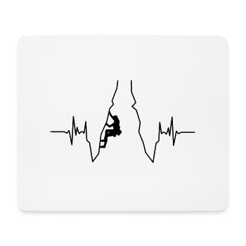 Klettern Heartbeat - Mousepad (Querformat) - Weiß - Vorne