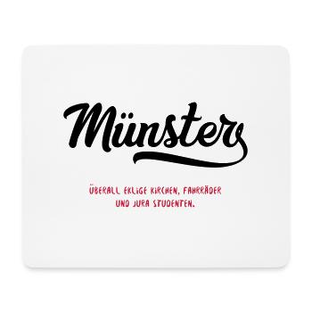 Funny City Münster T Shirt - Fait satirique - Tapis de souris (format paysage) - blanc - Devant