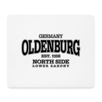 Oldenburg (noir) - Tapis de souris (format paysage) - blanc - Devant