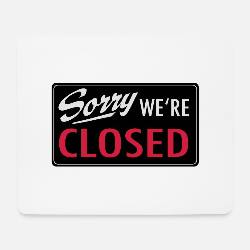 closed - Mousepad (Querformat) - Weiß