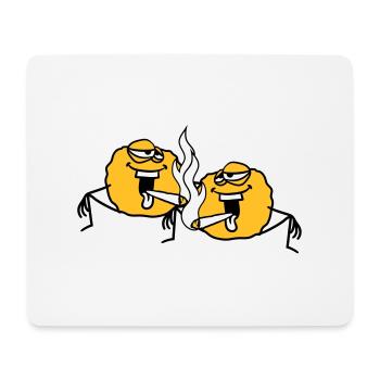 2 friends team couple stoned kiffen kiffer stoned h - Mouse Pad (horizontal) - white - Front