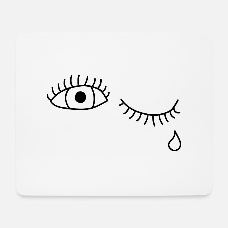 happy and cry - Mouse Pad (horizontal) - white