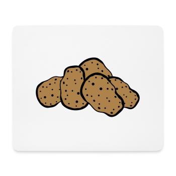 viele haufen design kartoffel essen lecker koch ku - Mousepad (Querformat) - Weiß - Vorne
