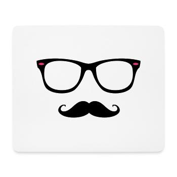 I love moustache hype - Tapis de souris (format paysage) - blanc - Devant