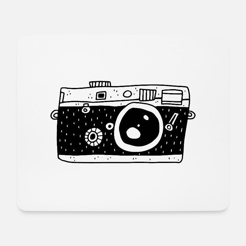 Caméra analogique - Tapis de souris (format paysage) - blanc