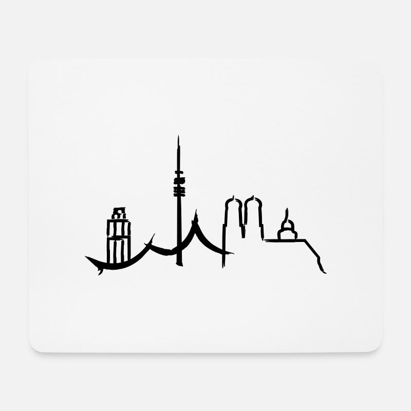 München - Mousepad (Querformat) - Weiß