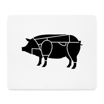 boucher ou de charcutier_b1 - Tapis de souris (format paysage) - blanc - Devant