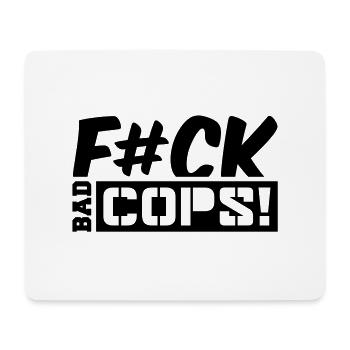 fck_bad_cops_cc1 - Mousepad (Querformat) - Weiß - Vorne
