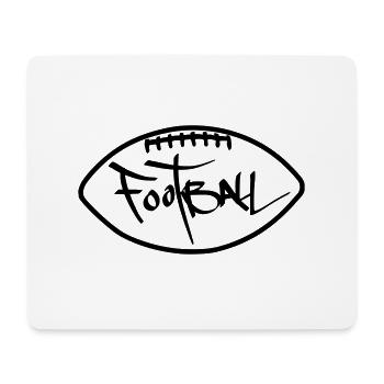 Football - Mousepad (Querformat) - Weiß - Vorne